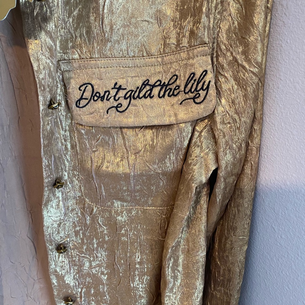 Gold Button-Up Shirt Rodeo Quincy - Picture 3 of 5